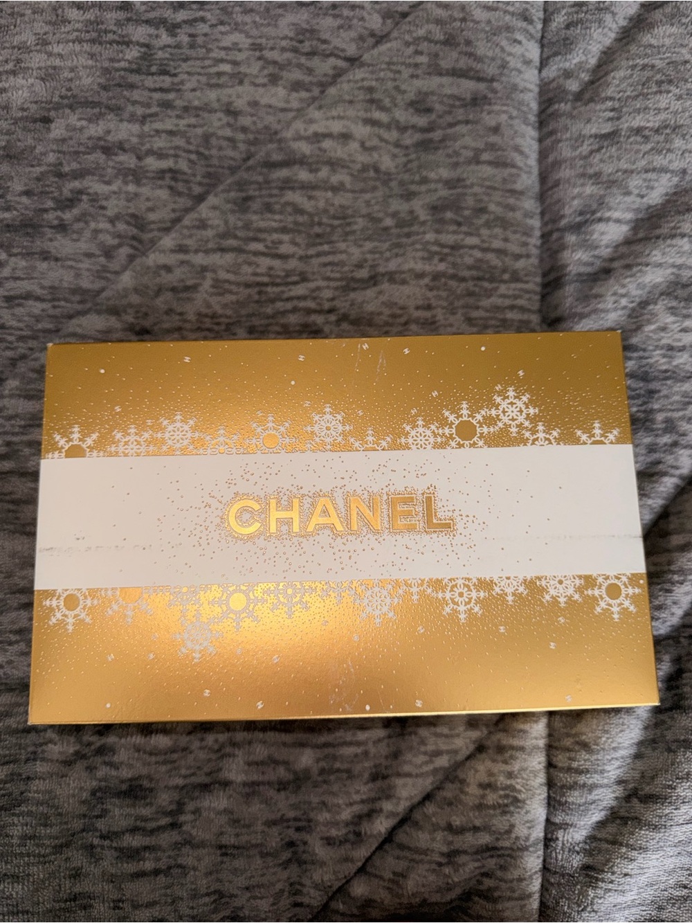 CHANEL Gold & White Holiday make up set